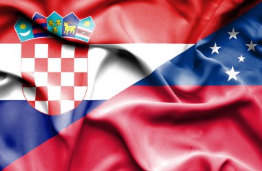 Samoa ve Hırvatistan bayrağı sallayarak