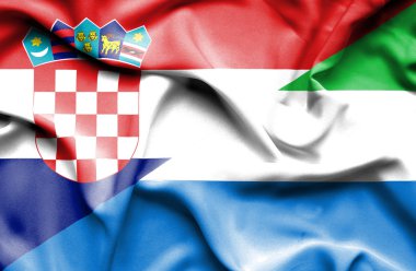 Sierra Leone ve Hırvatistan bayrağı sallayarak