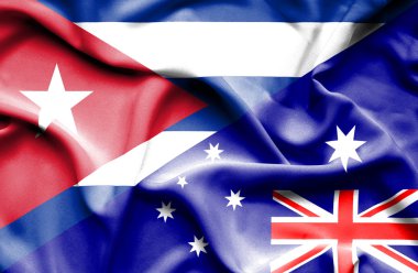 Avustralya ve Küba bayrağı sallayarak