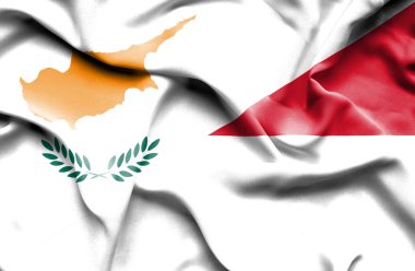 Monako ve Kıbrıs bayrağı sallayarak