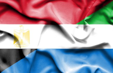 Sierra Leone ve Mısır bayrağı sallayarak