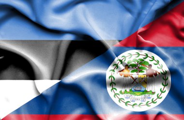 Belize ve Estonya bayrağı sallayarak