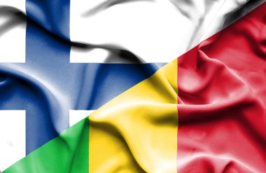 Mali ve Finlandiya bayrağı sallayarak