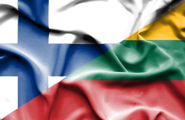Флаг Литвы и Финляндии — стоковое фото