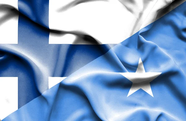 ธงของโซมาเลียและฟินแลนด์ — ภาพถ่ายสต็อก