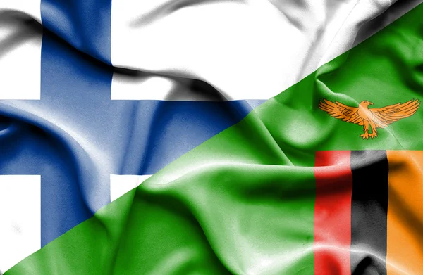 Флаг Зимбабве и Финляндии — стоковое фото