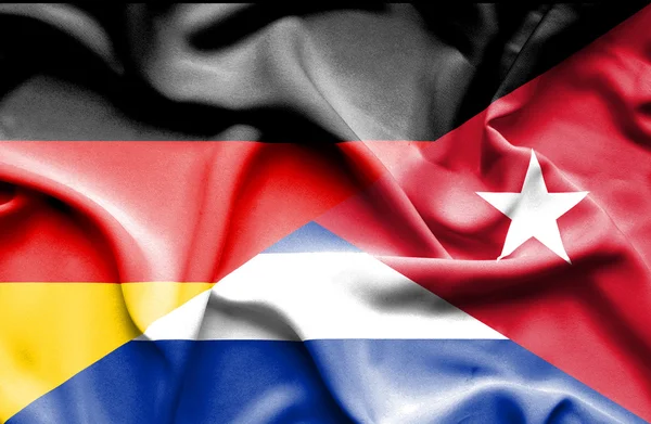 Флаг Кубы и Германии — стоковое фото