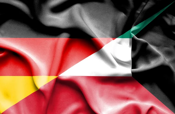 Флаг Кувейта и Германии — стоковое фото