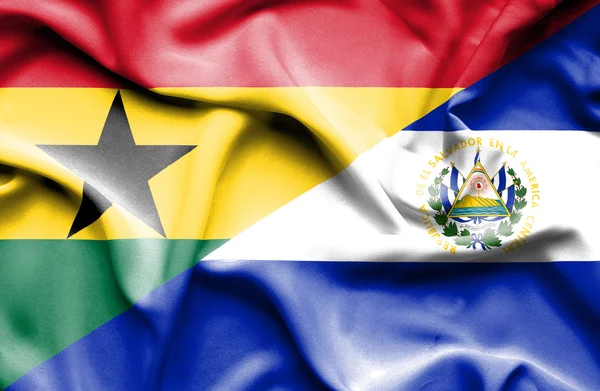 Drapeau du Salvador et du Ghana — Photo