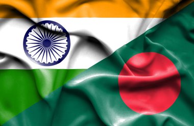 Bangladeş ve Hindistan 'ın dalgalı bayrağı