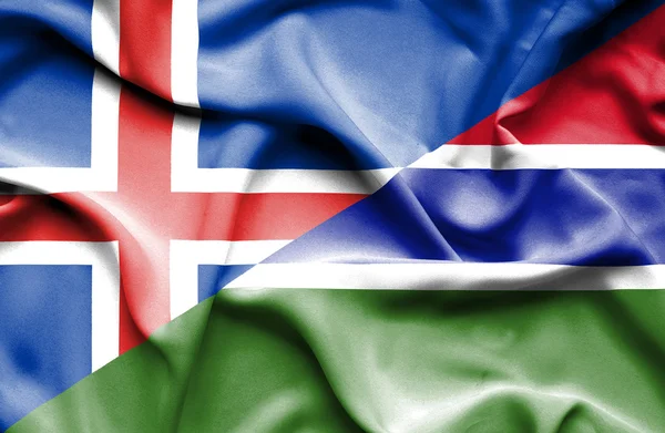Флаг Гамбии и Исландии — стоковое фото