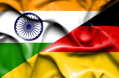 Almanya ve Hindistan bayrağı sallayarak