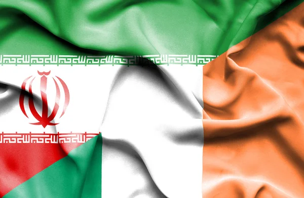 Bandera del Reino Unido e Irán — Foto de Stock