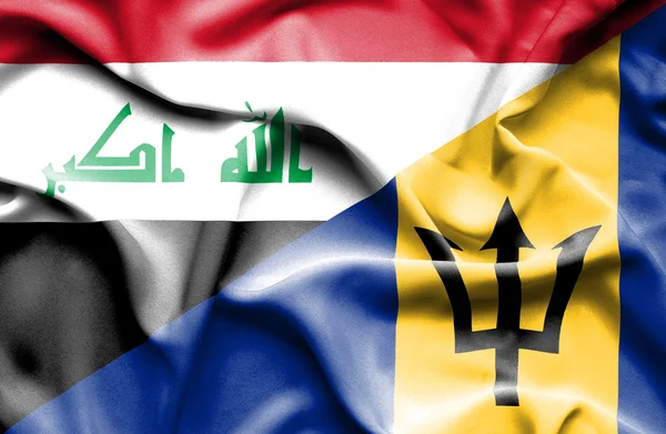Флаг Барбадоса и Ирака — стоковое фото