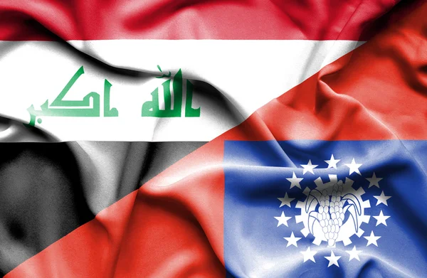 Флаг Мьянмы и Ирака — стоковое фото