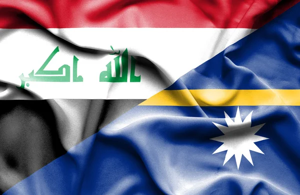 Флаг Науру и Ирака — стоковое фото