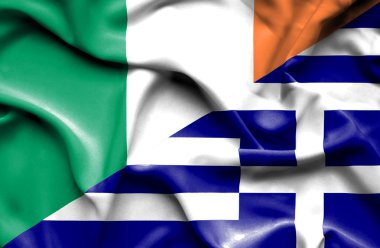 Yunanistan ve İrlanda bayrağı sallayarak