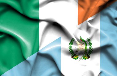 Guatemala ve İrlanda bayrağı sallayarak