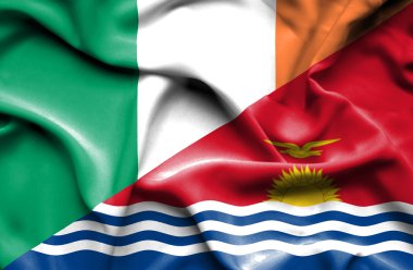 Kiribati ve İrlanda bayrağı sallayarak
