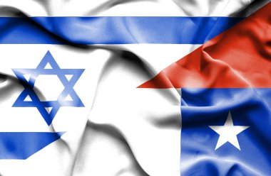 Şili ve İsrail bayrağı sallayarak