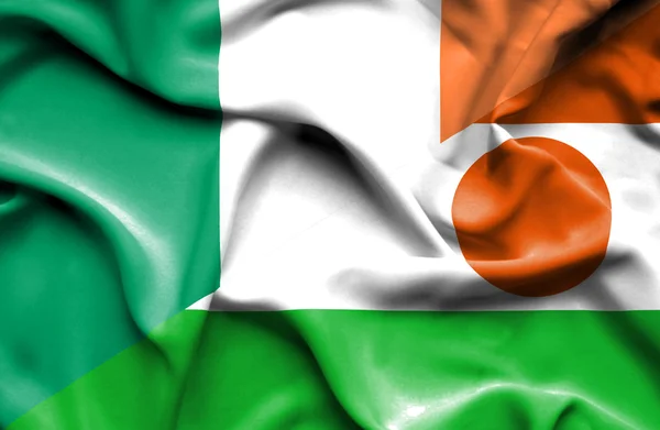 Drapeau du Niger et de l'Irlande — Photo