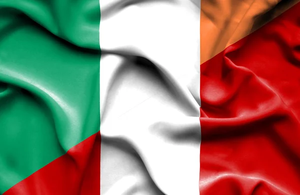 Bandiera sventola del Perù e dell'Irlanda — Foto Stock