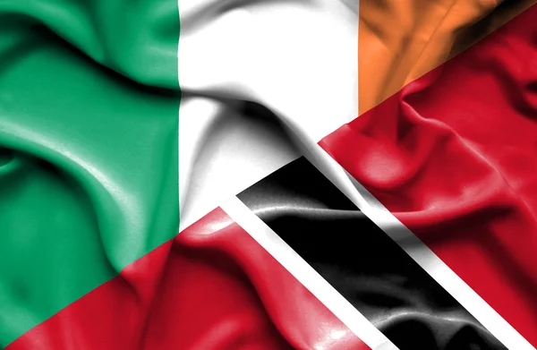 Bandeira de Trinidad e Tobago e Irlanda — Fotografia de Stock