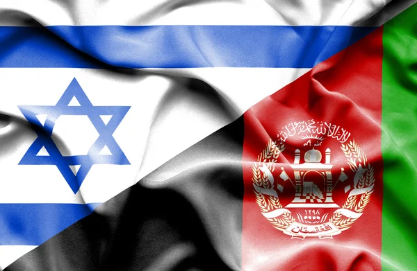Afghanistan och Israel viftande flagga — Stockfoto