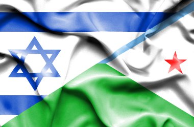 Dijbouti ve İsrail bayrağı sallayarak