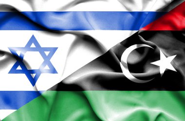 Libya ve İsrail bayrağı sallayarak