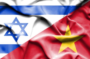 Vietnam ve İsrail bayrağı sallayarak