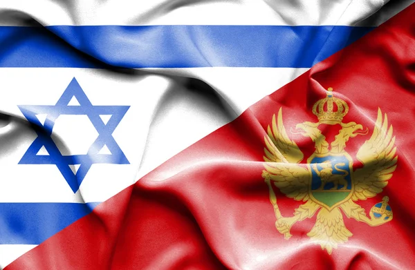 Флаг Черногории и Израиля — стоковое фото