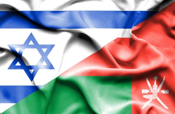 Флаг Омана и Израиля — стоковое фото