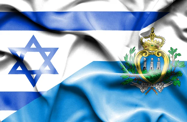 Флаг Сан-Марино и Израиля — стоковое фото