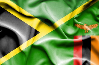 Zimbabve ve Jamaika bayrağı sallayarak