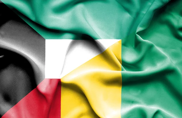 Bandera de Guinea y Kuwait — Foto de Stock