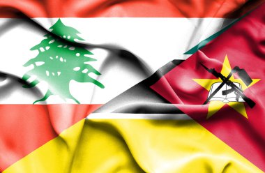 Mozambik ve Lübnan Bayrağı sallayarak