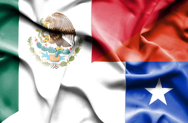 Bandeira acenando de Chile e México — Fotografia de Stock