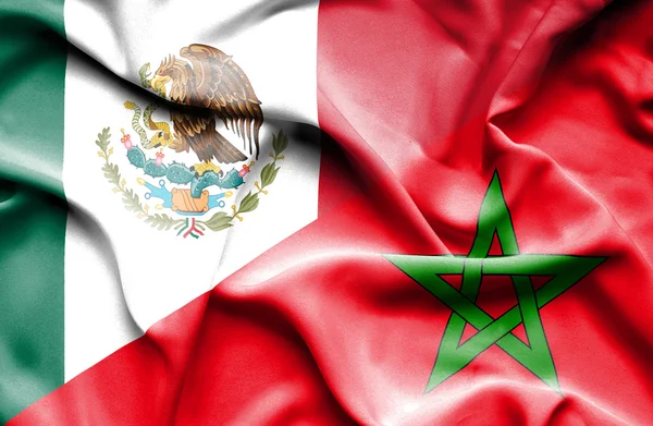 Drapeau du Maroc et du Mexique — Photo