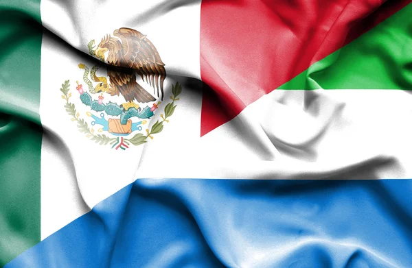 Флаг Сьерра-Леоне и Мексики — стоковое фото