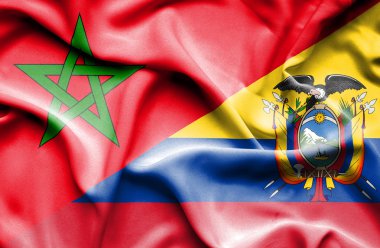 Ekvador ve Fas bayrağı sallayarak