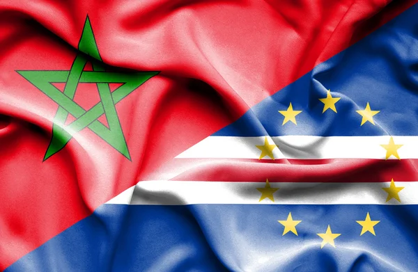 Bandera ondeante de Cabo Verde y Marruecos — Foto de Stock