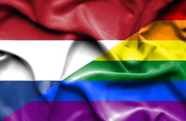 Флаг Гордости и Нидерландов — стоковое фото