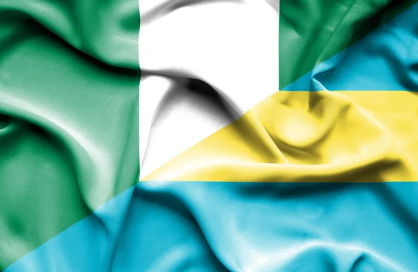 Bandiera sventolando di Bahamas e Nigeria — Foto Stock