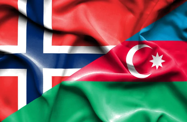 Флаг Азербайджана и Норвегии — стоковое фото