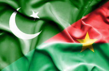 burkina faso ve pakistan bayrağı sallayarak