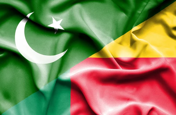 Drapeau du Bénin et du Pakistan — Photo