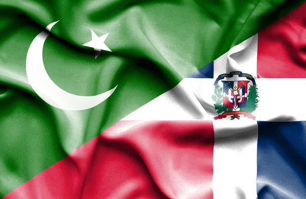 Флаг Доминиканской Республики и Пакистана — стоковое фото