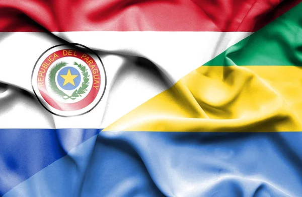 Флаг Габона и Парагвая — стоковое фото