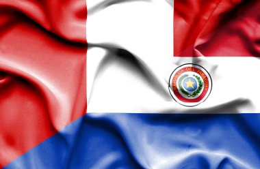 paraguay ve peru bayrağı sallayarak